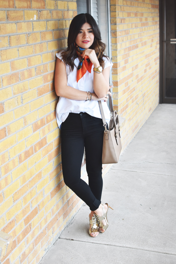 STYLING MY FAVORITE SILK SCARF – CHIC STYLE LINK UP, CHIC TALK