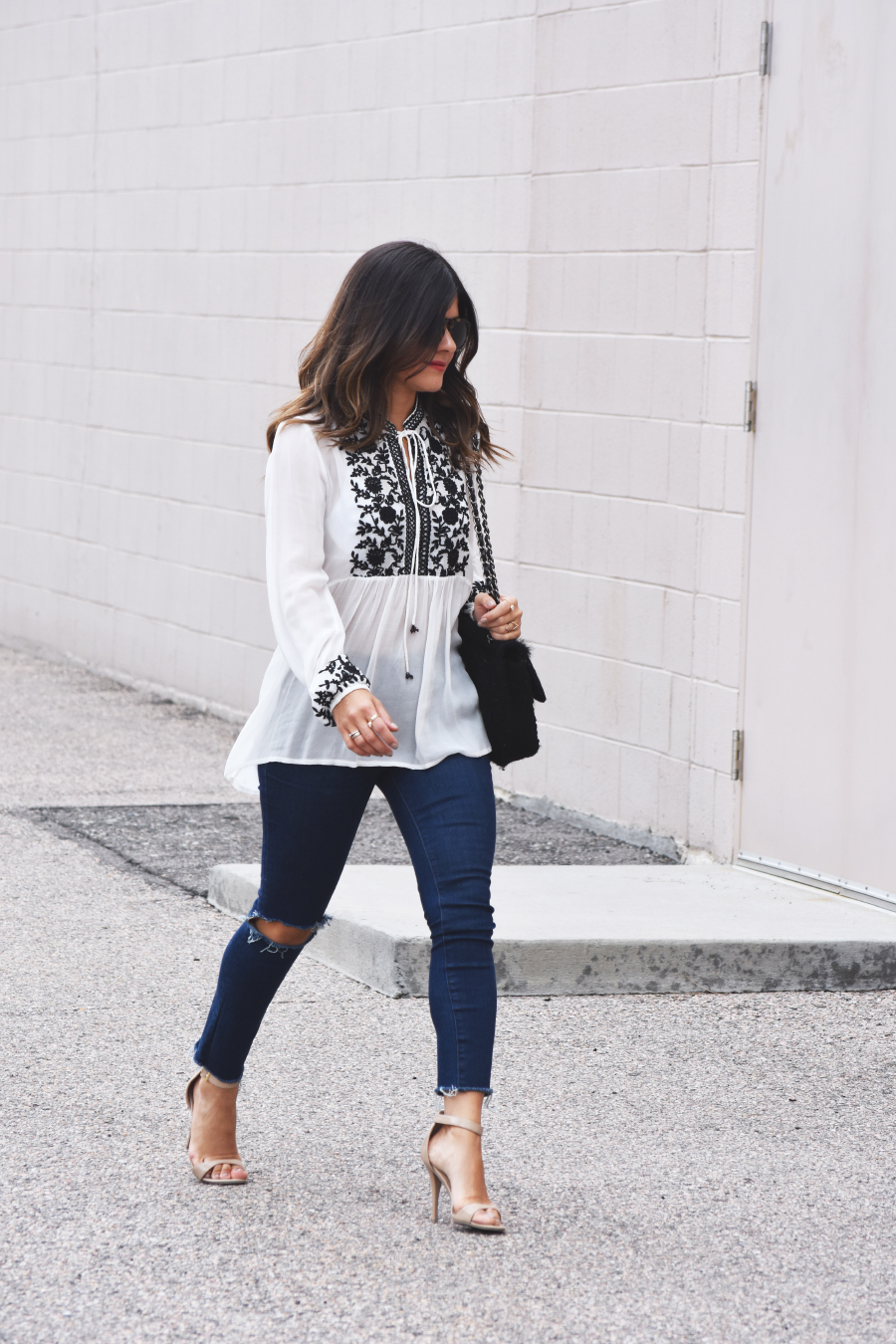 ootd ripped jeans