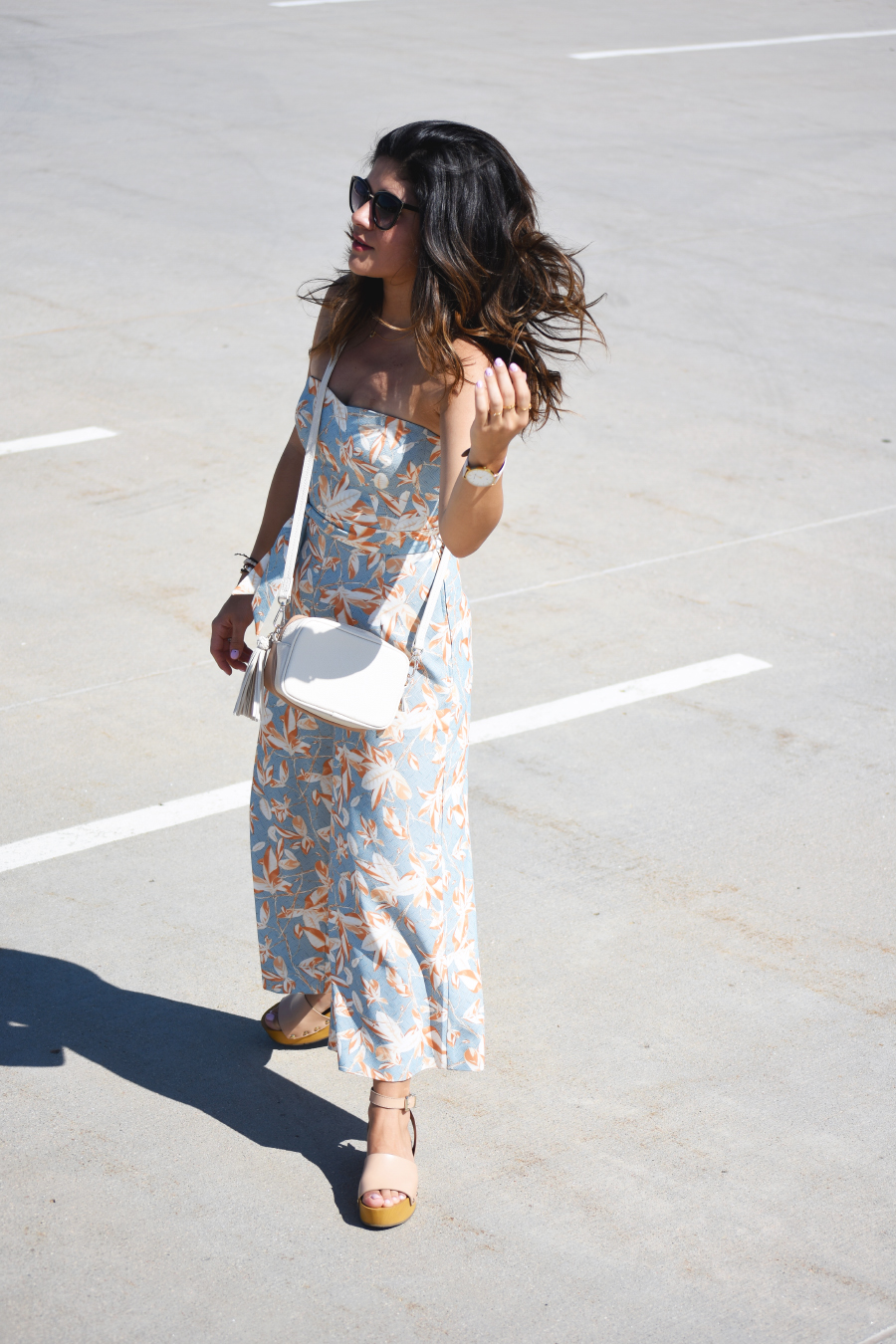 H&M floral culotte jumpsuit