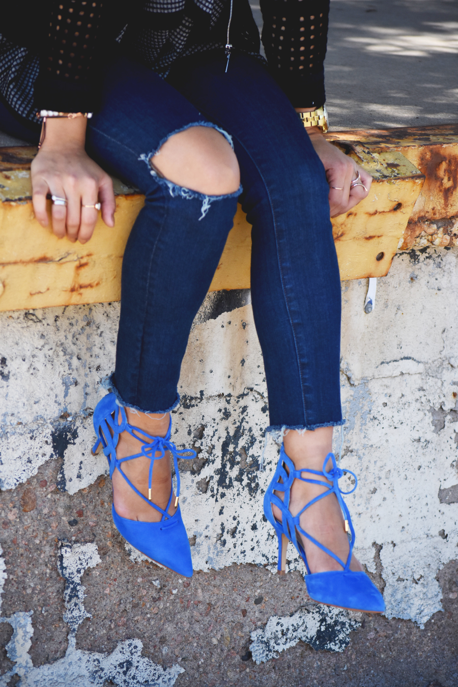 Mark fisher blue lace up shoes