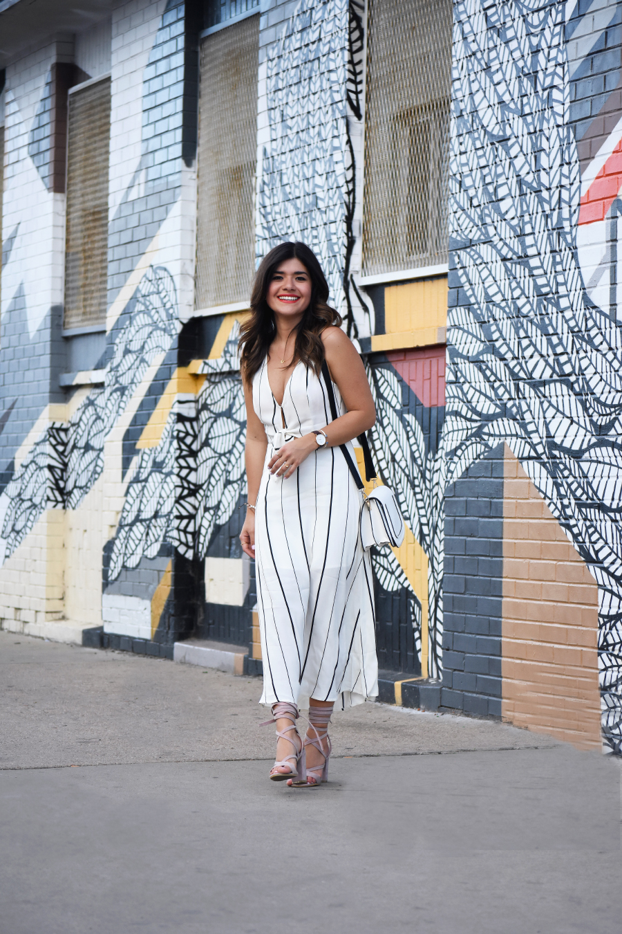 Summer striped midi dress