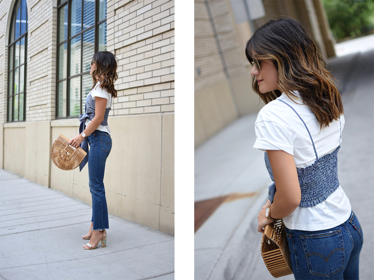 Nordstrom anniversary sale 2017. Carolina Hellal of Chic Talk wearing a Chicwish top and levi's 501 jeans