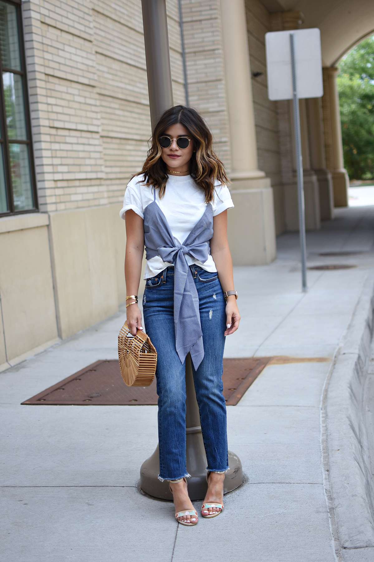 Nordstrom anniversary sale 2017. Carolina Hellal of Chic Talk wearing a Chicwish top and levi's 501 jeans