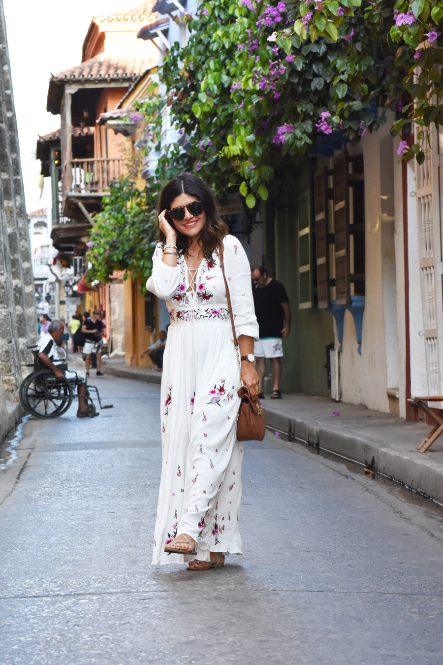 Chicwish floral maxi dress - CARTAGENA STREET STYLE featured by popular Denver fashion blogger Chic Talk