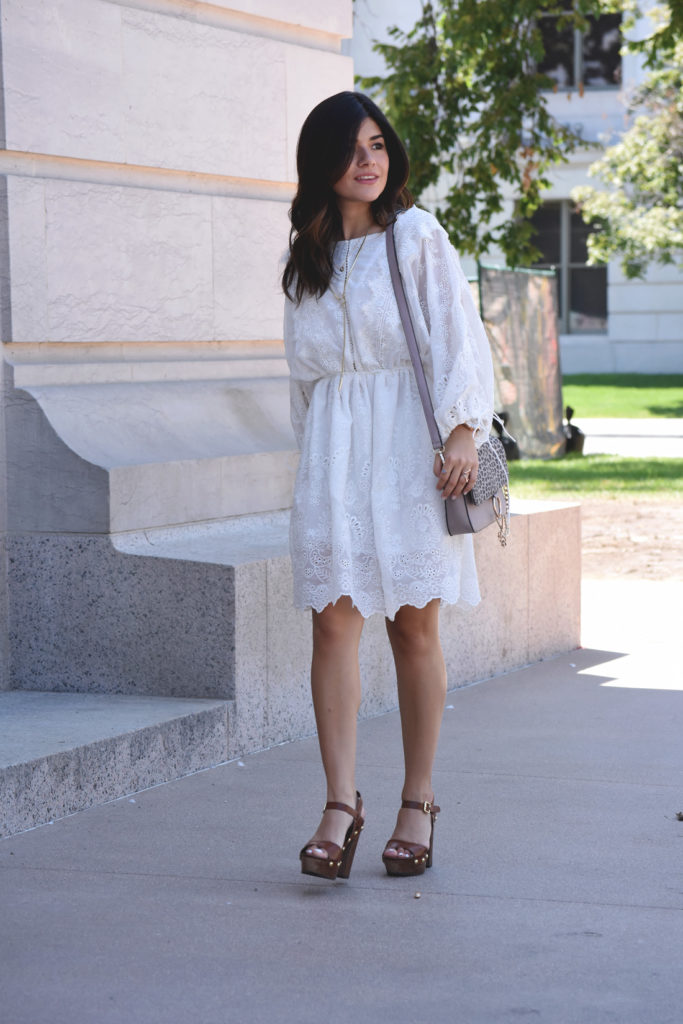 WHITE CUT OUT SUMMER DRESS | CHIC TALK