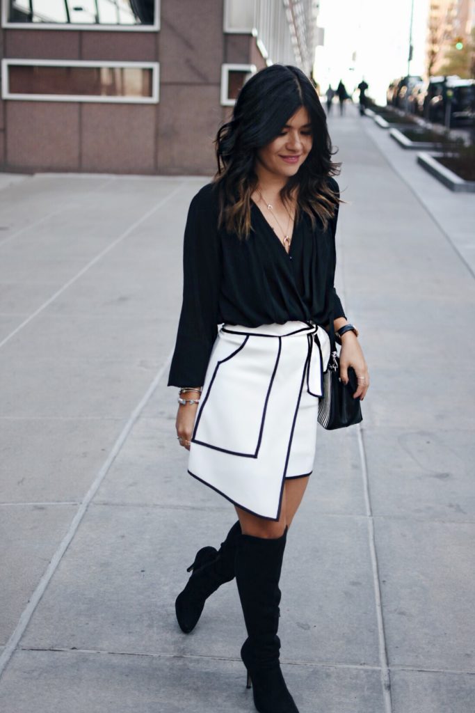 A BLACK AND WHITE OUTFIT FOR THE HOLIDAYS | CHIC TALK | CHIC TALK