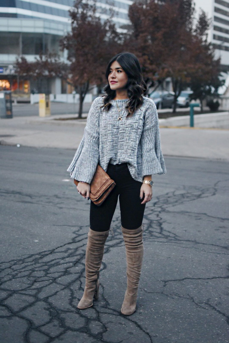 BELL SLEEVES AND OVER THE KNEE BOOTS | CHIC TALK