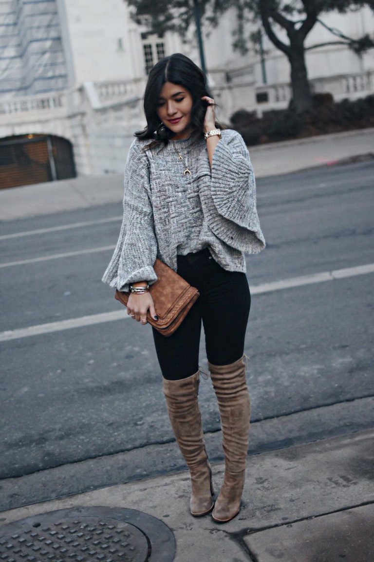 BELL SLEEVES AND OVER THE KNEE BOOTS | CHIC TALK