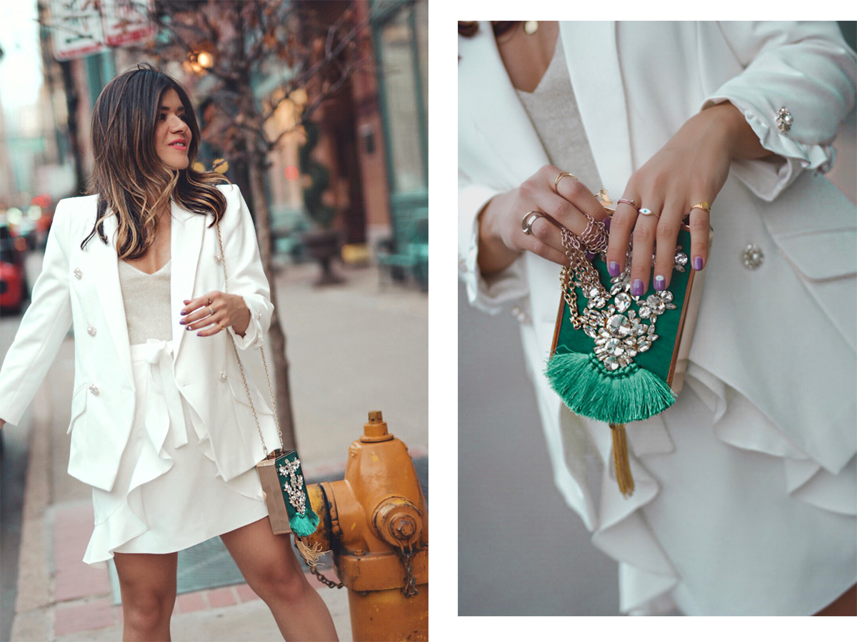 Carolina Hellal of Chic Talk wearing from head to toe River Island new spring arrivals - THE ULTIMATE SPRING SHOPPING GUIDE by popular Denver fashion blogger, Chic Talk