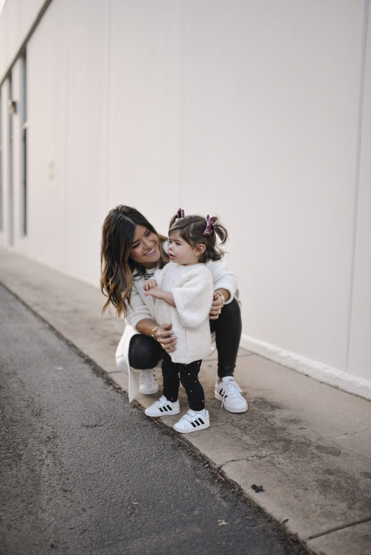 matching mom and daughter adidas outfits