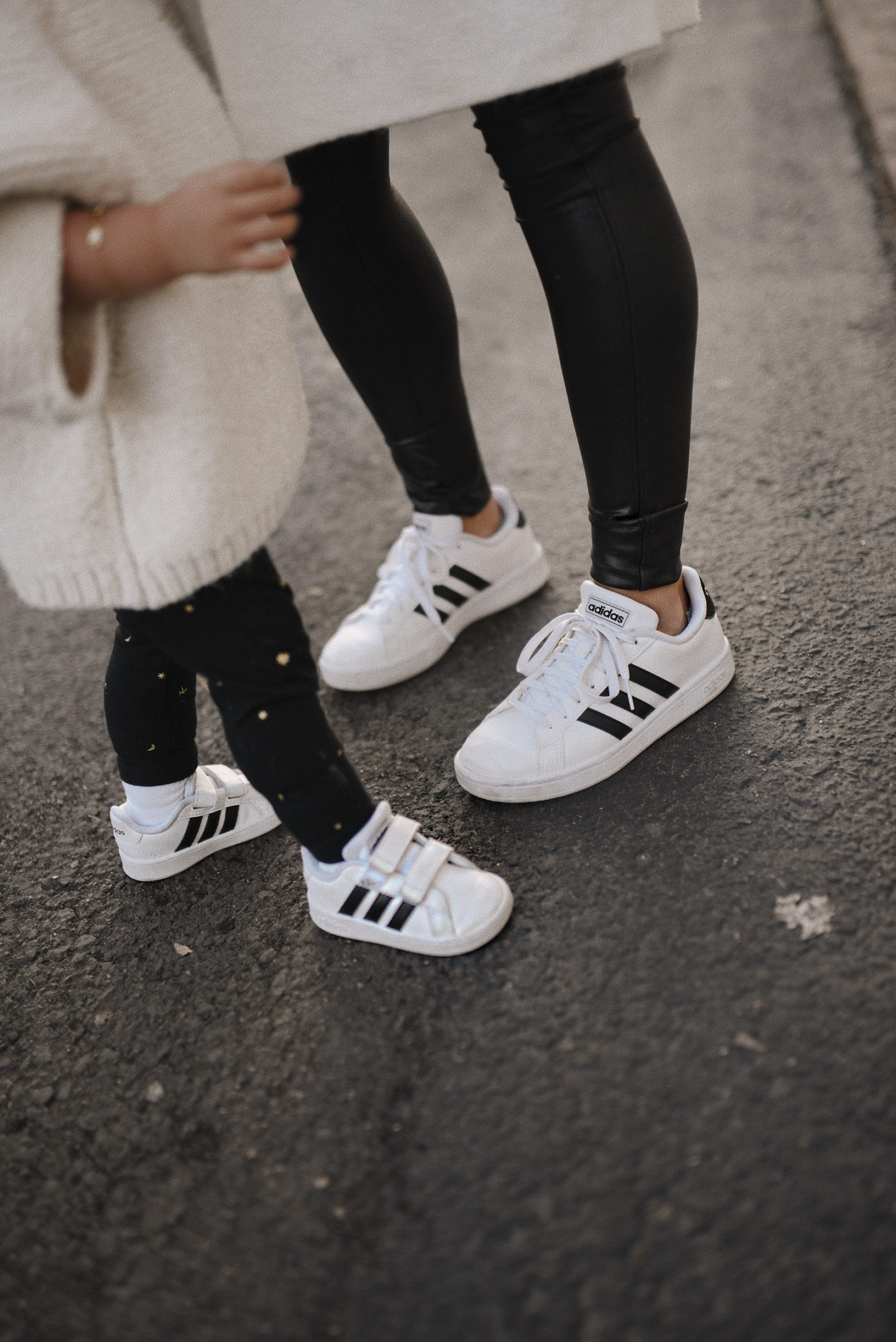 mother and daughter matching adidas outfits
