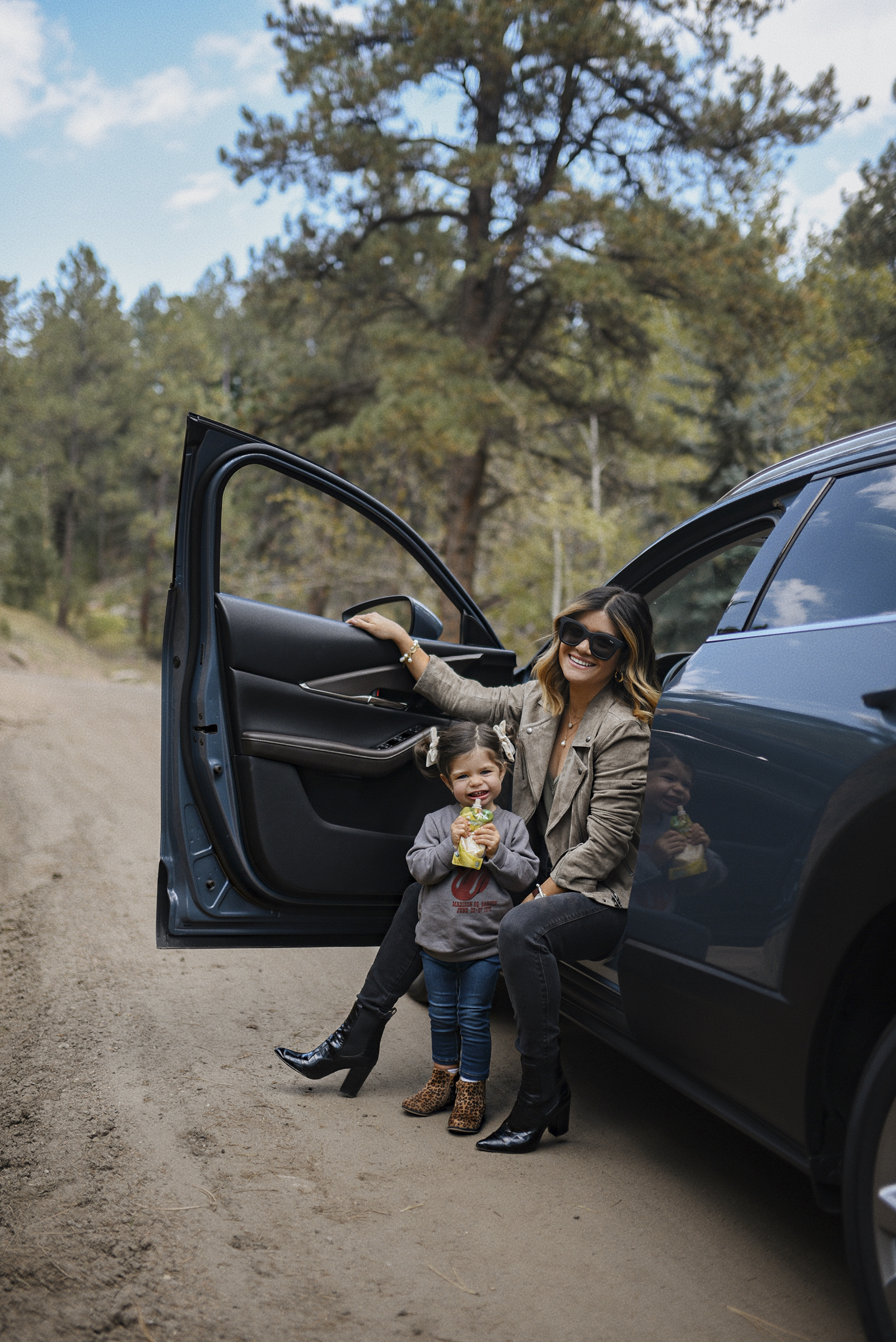 Carolina Hellal of Chic Talk trying the new MAZDA CX-30 with her family. 