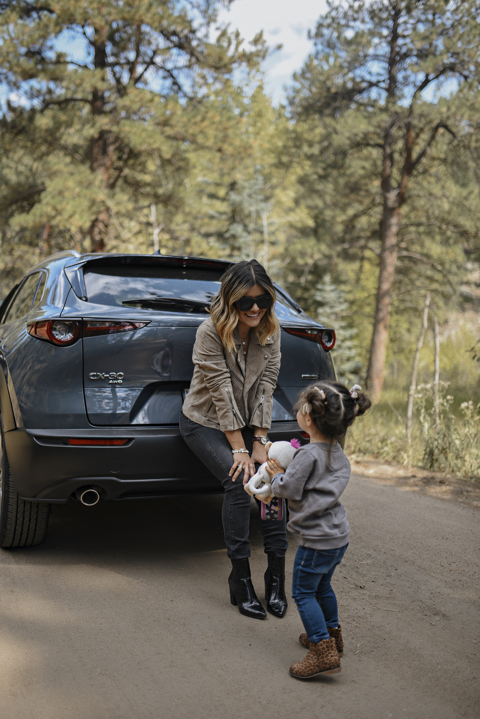 Carolina Hellal of Chic Talk trying the new MAZDA CX-30 SUV with her family.
