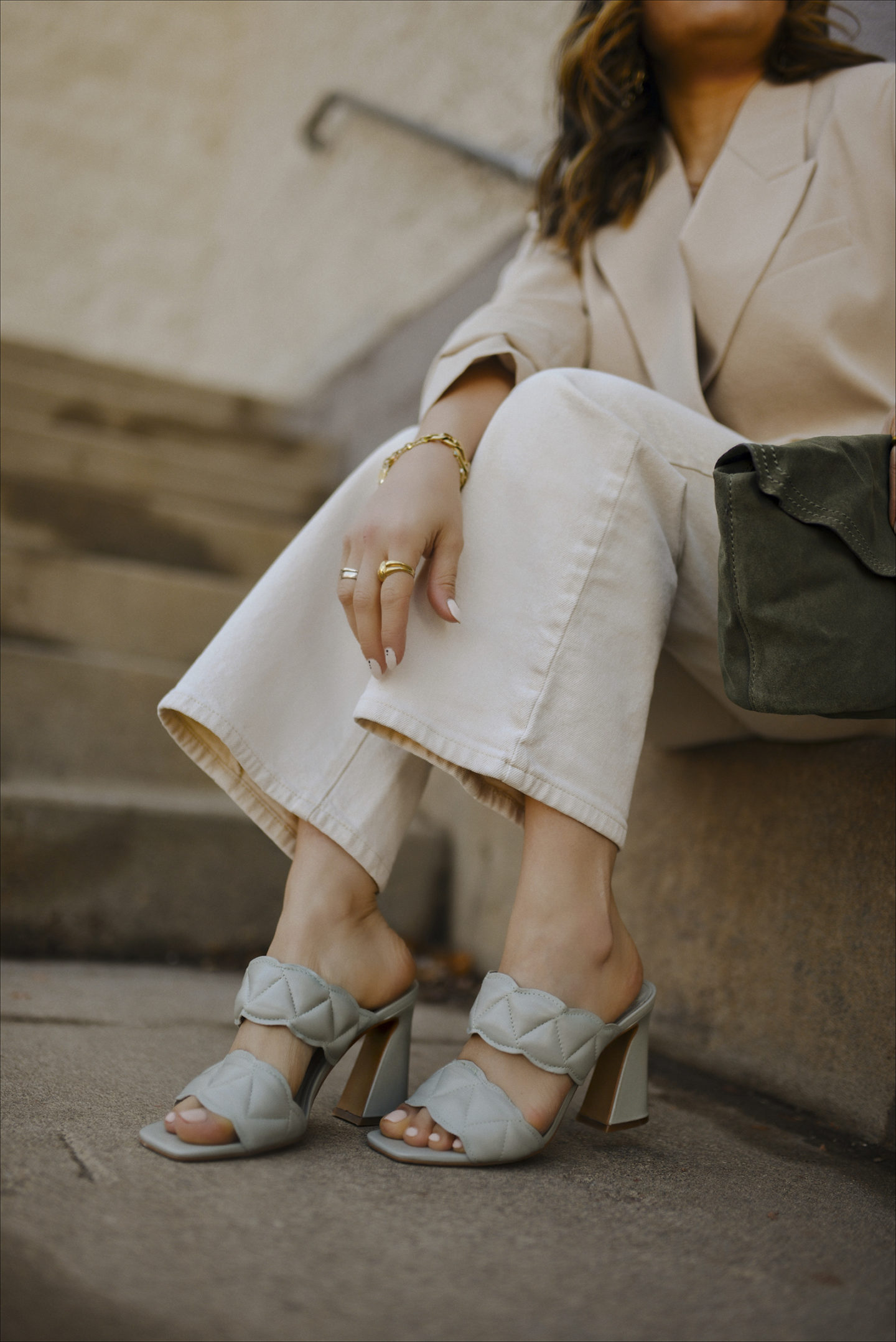 Crop Blazer - Beige main image 1