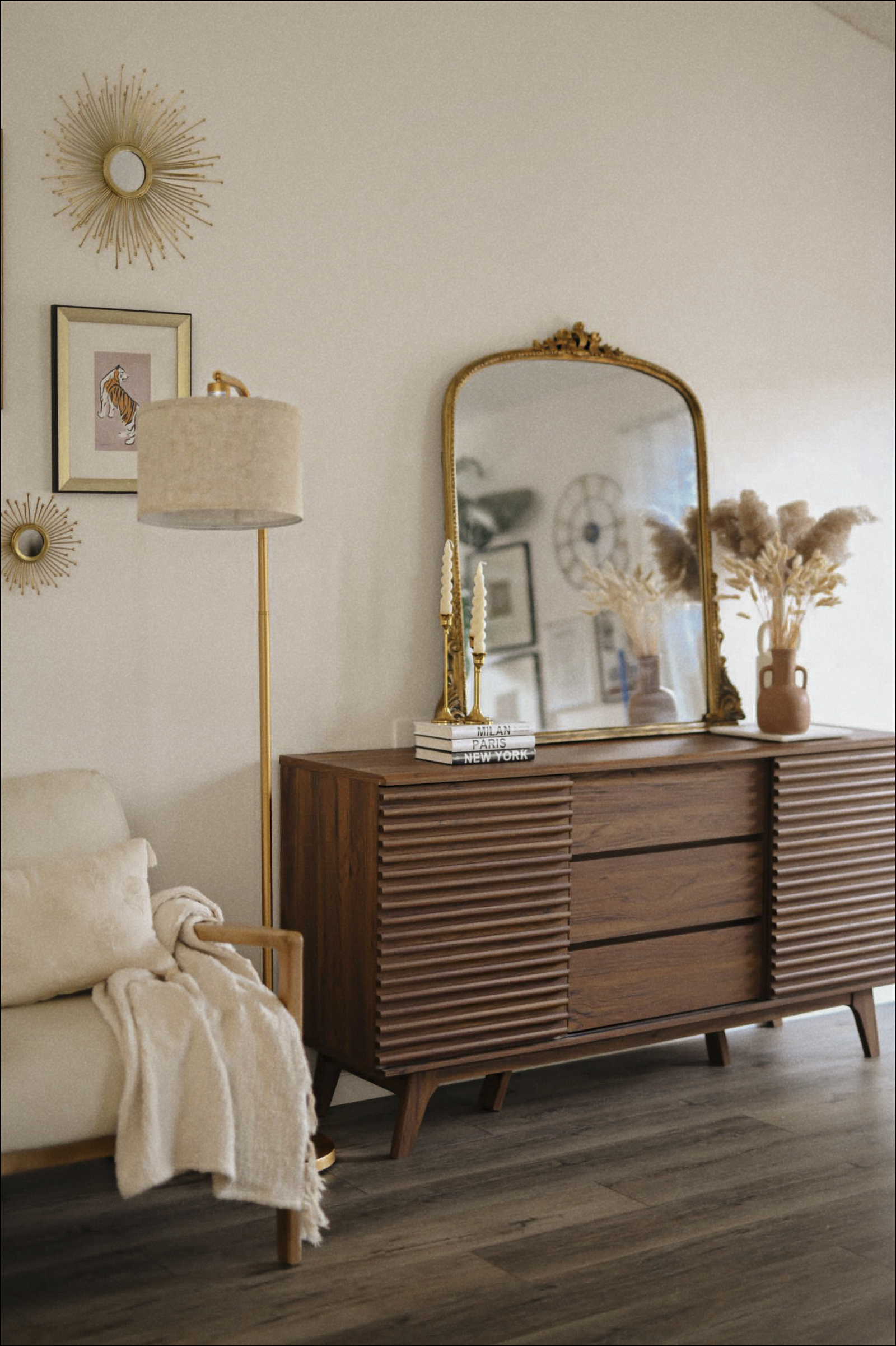 boho luxe home decor-anthropologie primrose mirror