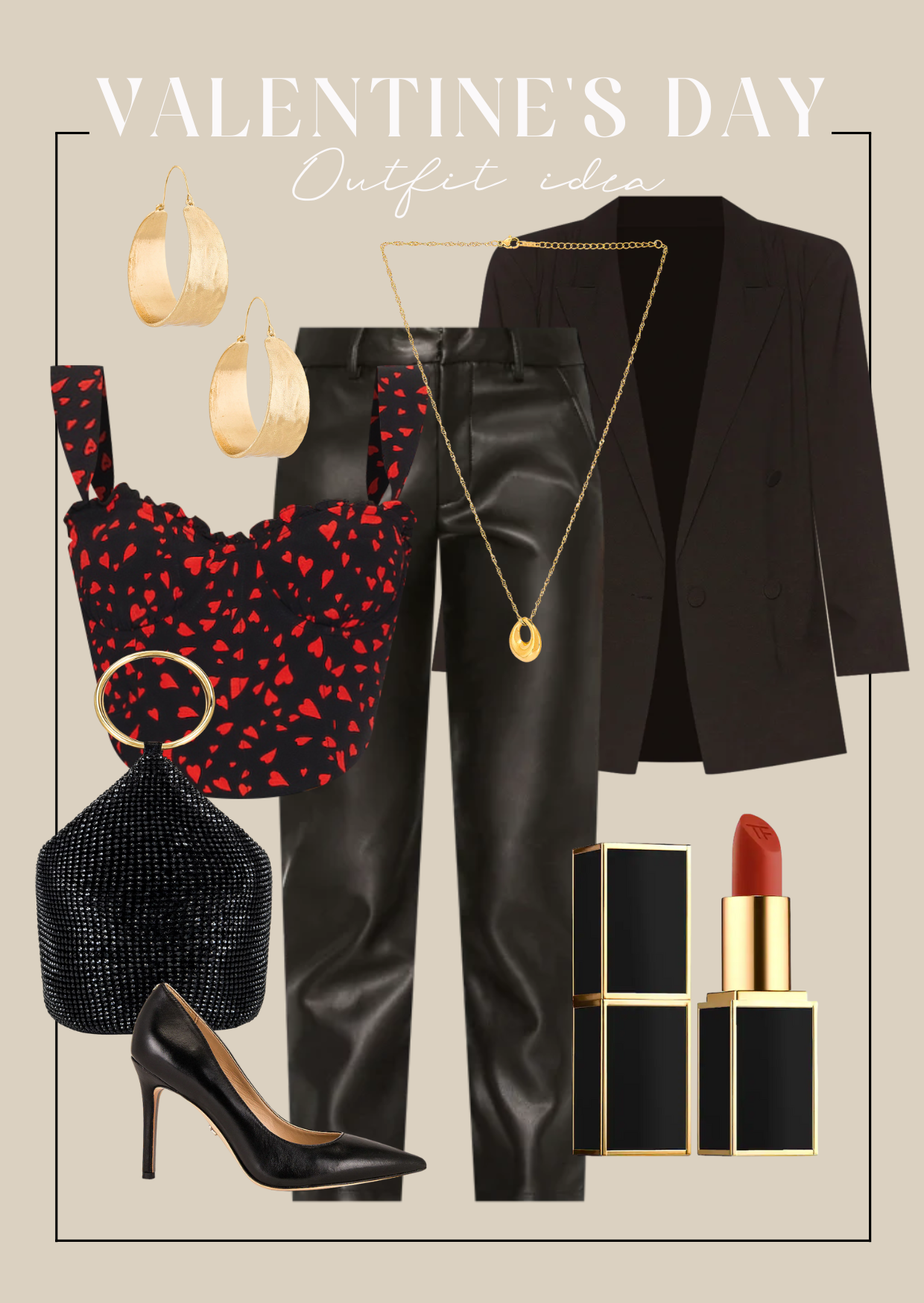 Outfit ideas for Valentine's Day via Revolve.