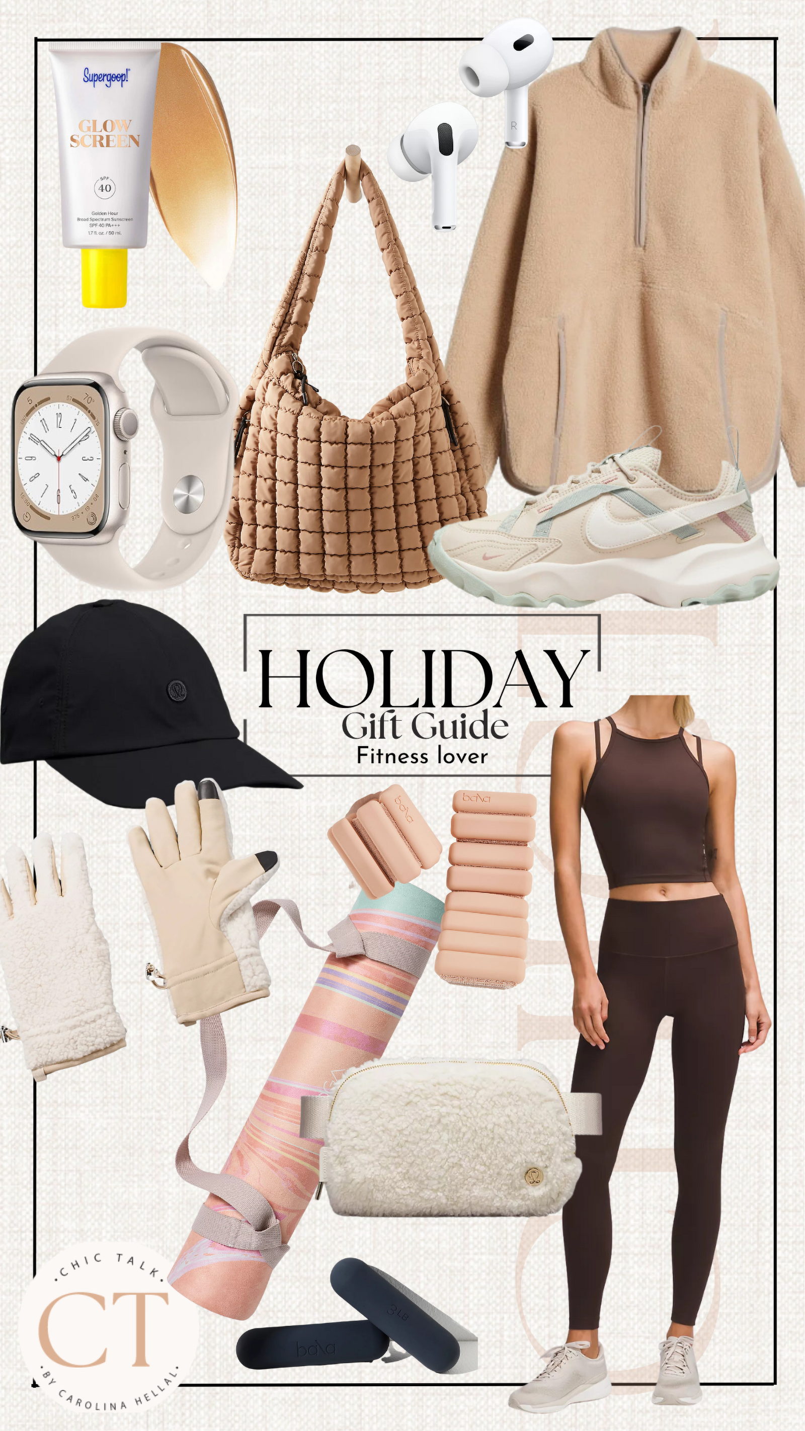 HOLIDAY GIFT GUIDE FOR FITNESS LOVER CHIC TALK