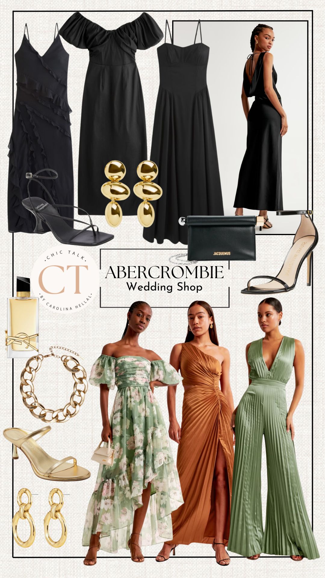 Fall wedding guest dresses via Abercrombie - CHIC TALK