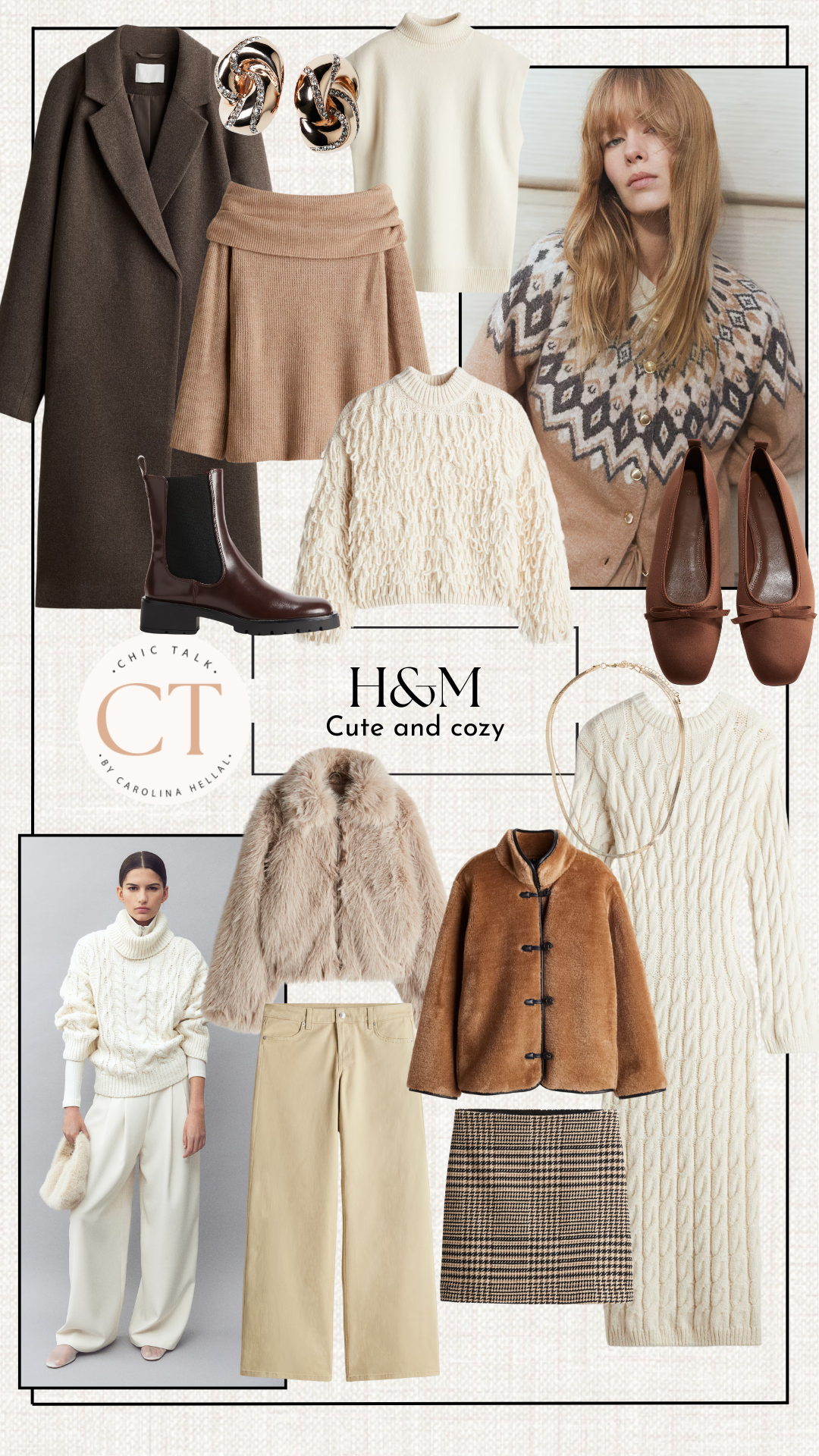 COZY AND NEUTRAL HOLIDAY LOOKS VIA H&M - CHIC TALK